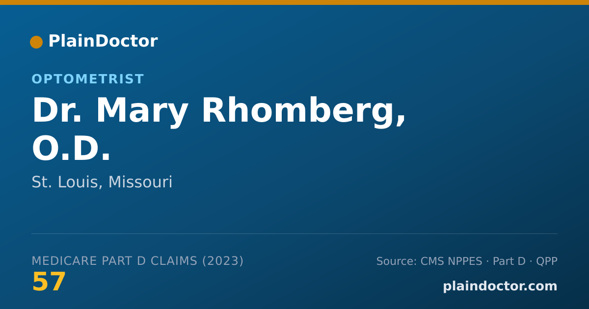 Shareable card for Mary Rhomberg, O.D. - Optometrist, St. Louis, MO