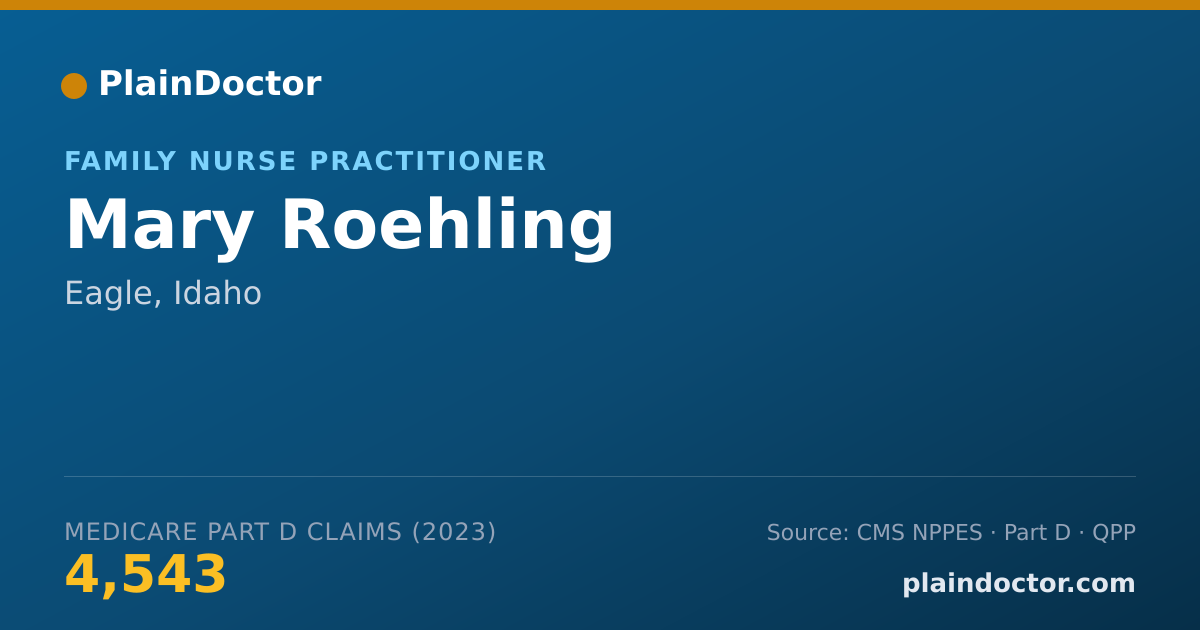 Shareable card for Mary Roehling - Family Nurse Practitioner, Eagle, ID