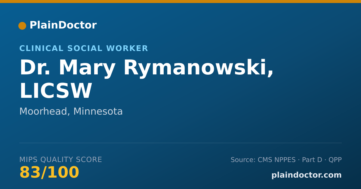 Shareable card for Mary Rymanowski, LICSW - Clinical Social Worker, Moorhead, MN