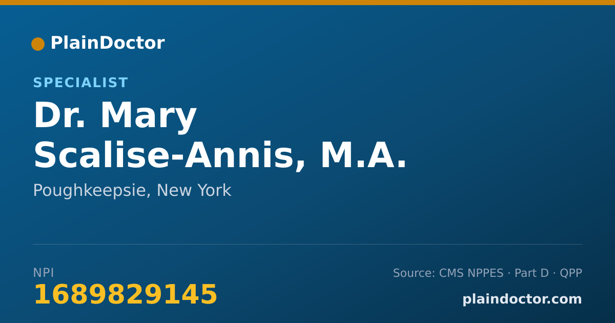 Shareable card for Mary Scalise-Annis, M.A. - Specialist, Poughkeepsie, NY