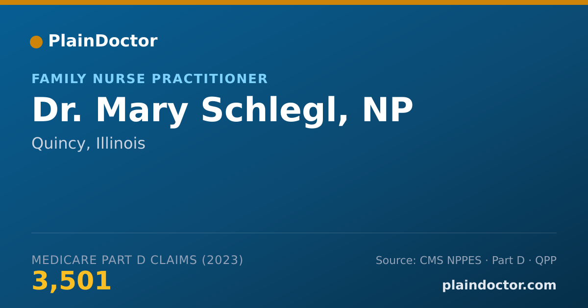 Shareable card for Mary Schlegl, NP - Family Nurse Practitioner, Quincy, IL