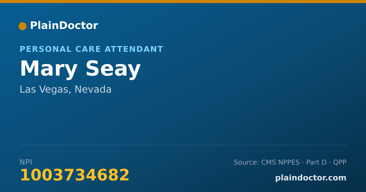 Shareable card for Mary Seay - Chore Provider, Las Vegas, NV