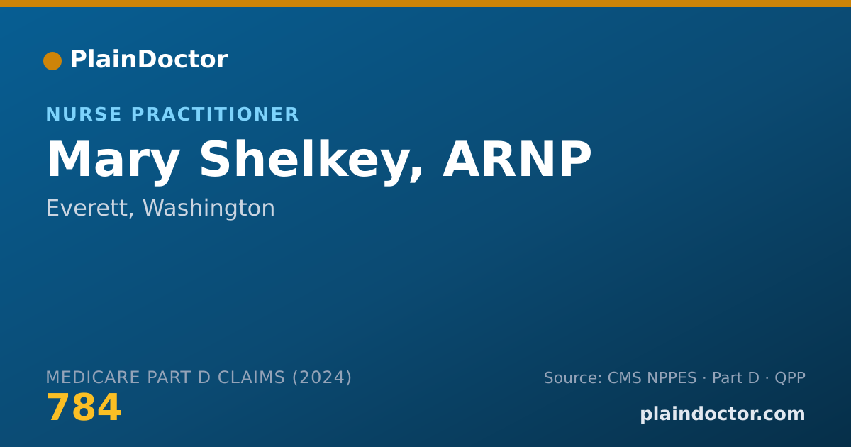 Shareable card for Mary Shelkey, ARNP - Nurse Practitioner, Everett, WA