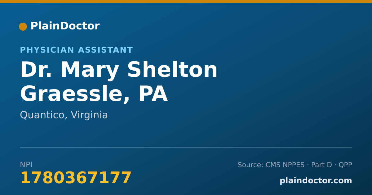 Shareable card for Mary Shelton Graessle, PA - Physician Assistant, Quantico, VA