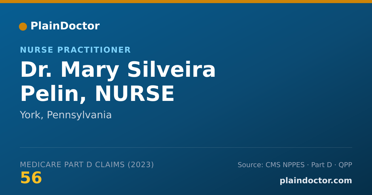 Shareable card for Mary Silveira Pelin, NURSE PRACTITIONER - Nurse Practitioner, York, PA