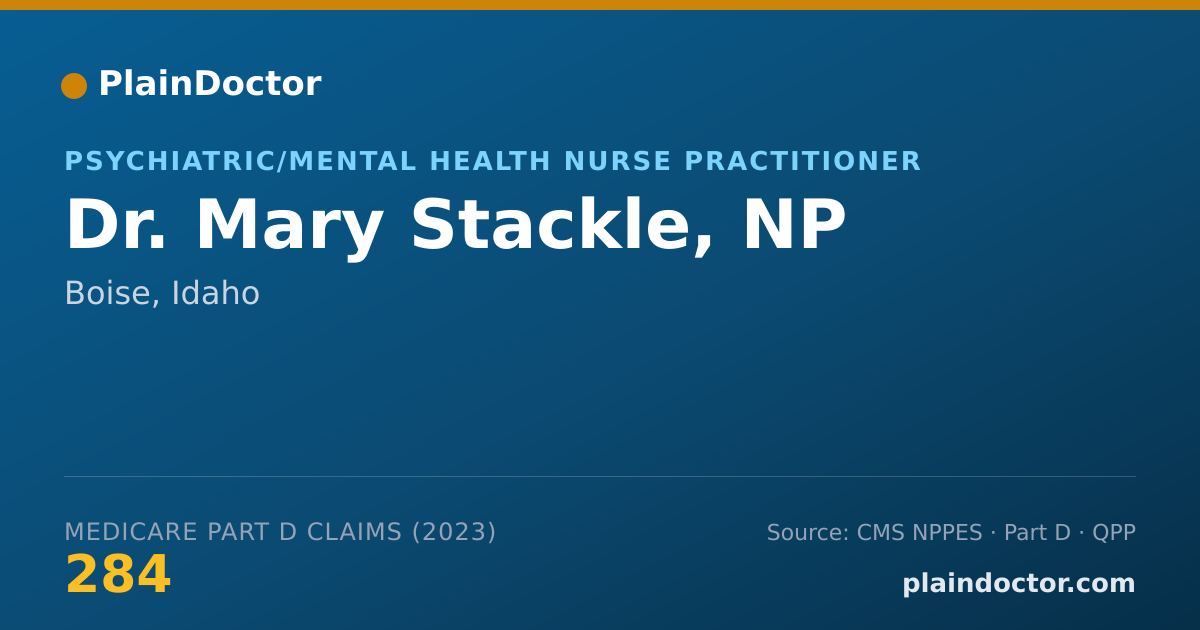 Shareable card for Mary Stackle, NP - Psychiatric/Mental Health Nurse Practitioner, Boise, ID