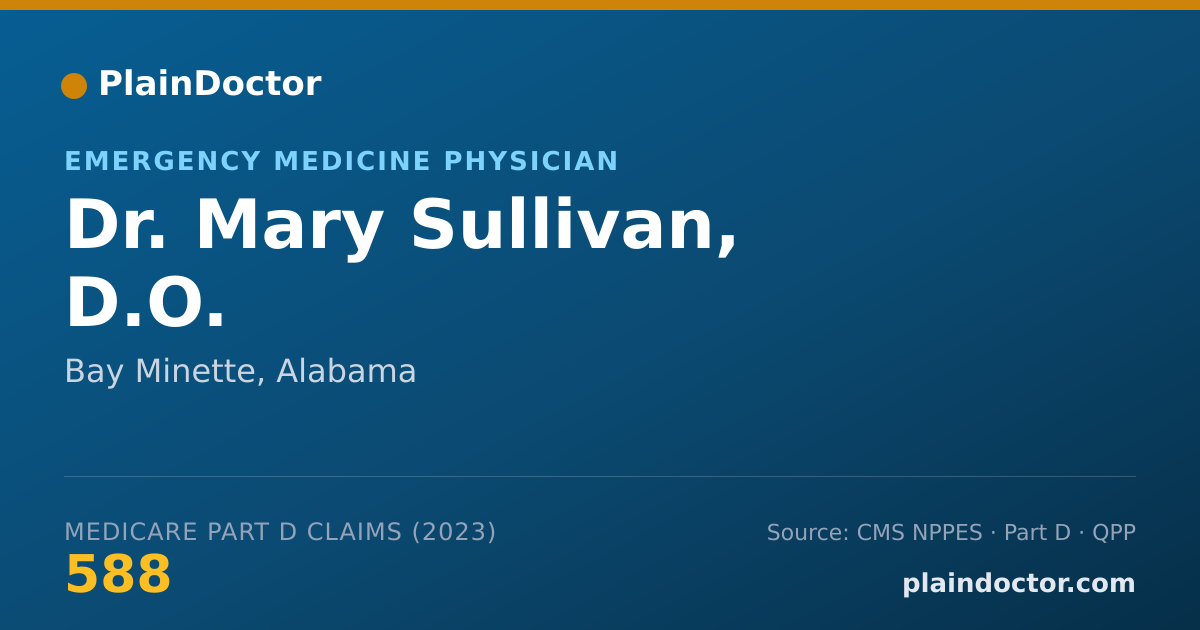 Shareable card for Mary Sullivan, D.O. - Emergency Medicine Physician, Bay Minette, AL