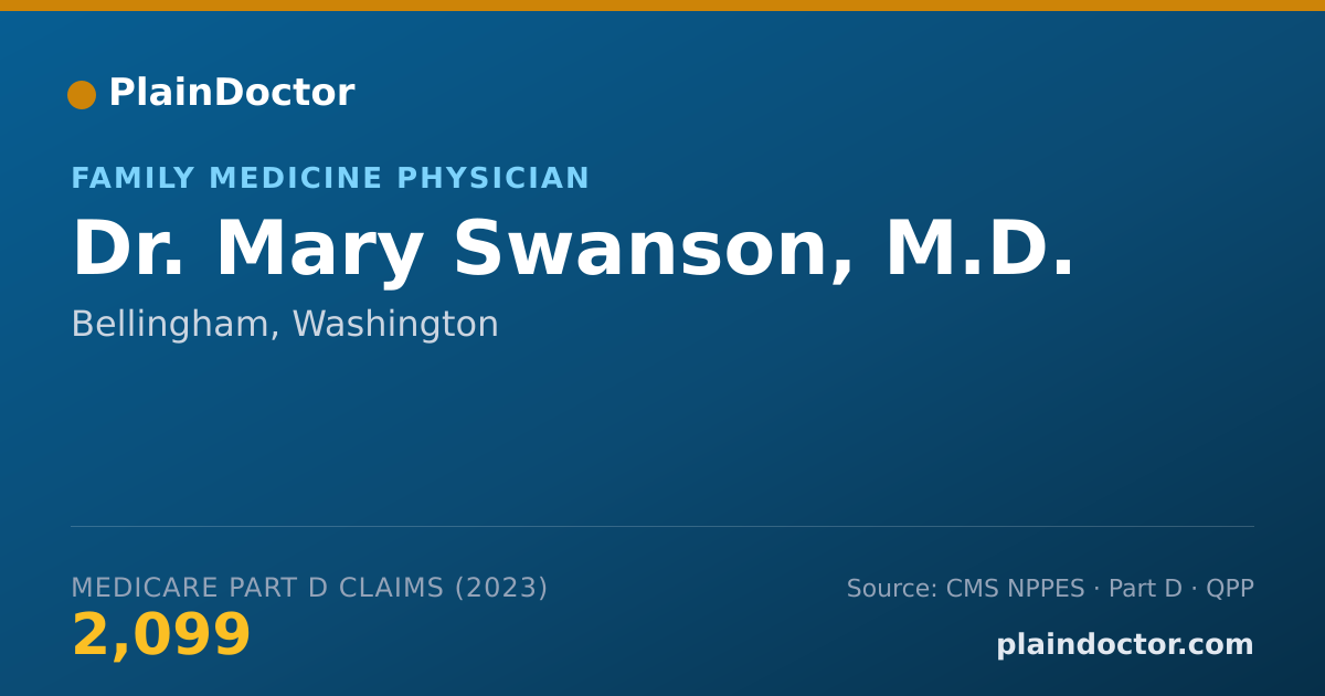 Shareable card for Mary Swanson, M.D. - Family Medicine Physician, Bellingham, WA