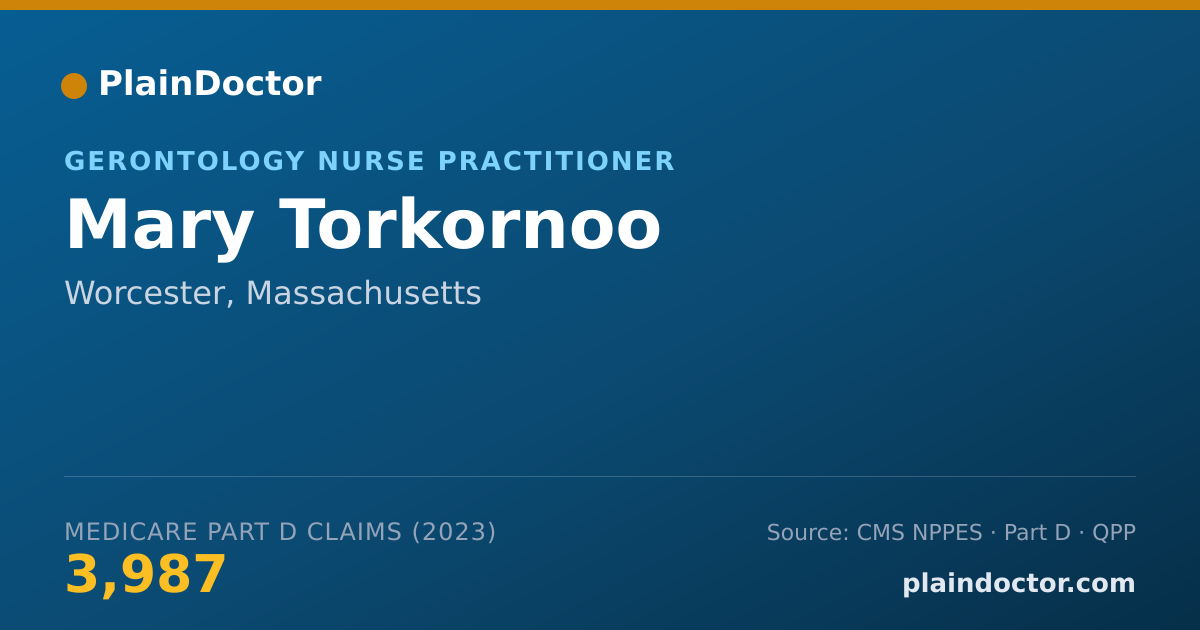 Shareable card for Mary Torkornoo - Gerontology Nurse Practitioner, Worcester, MA
