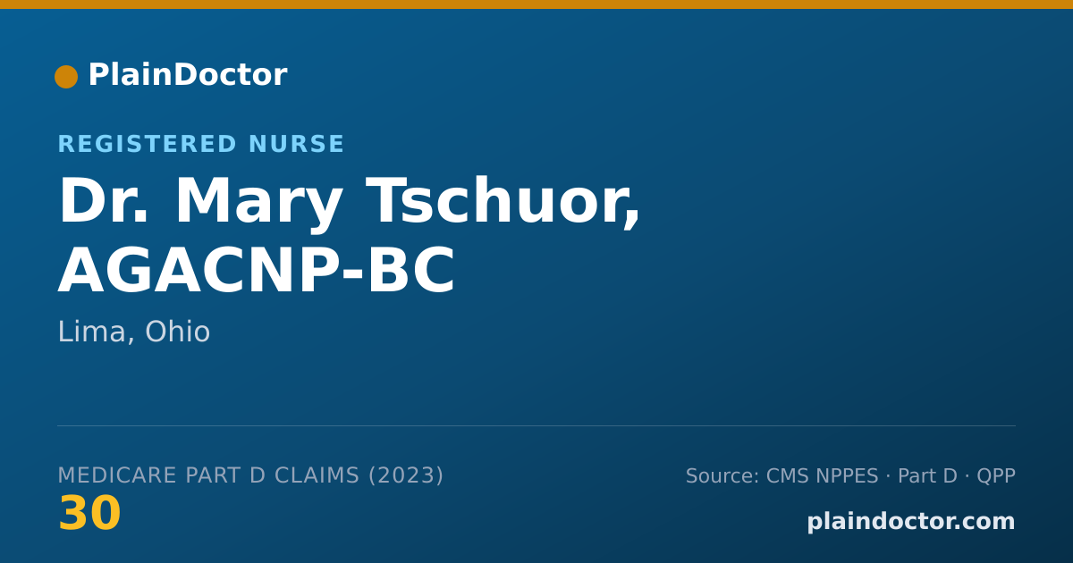 Shareable card for Mary Tschuor, AGACNP-BC - Registered Nurse, Lima, OH