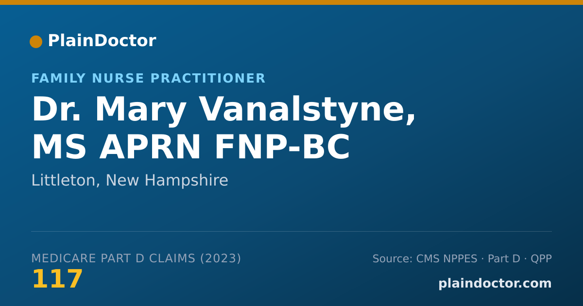 Shareable card for Mary Vanalstyne, MS APRN FNP-BC - Family Nurse Practitioner, Littleton, NH