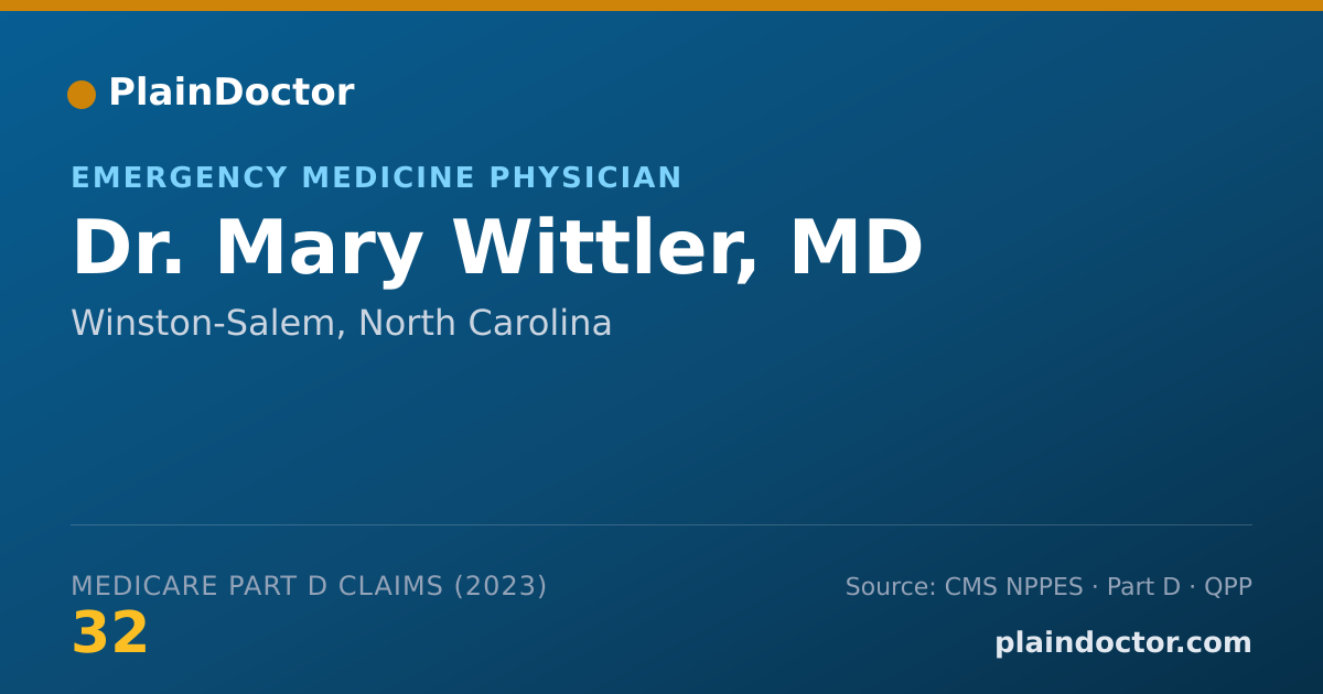 Shareable card for Mary Wittler, MD - Emergency Medicine Physician, Winston-Salem, NC