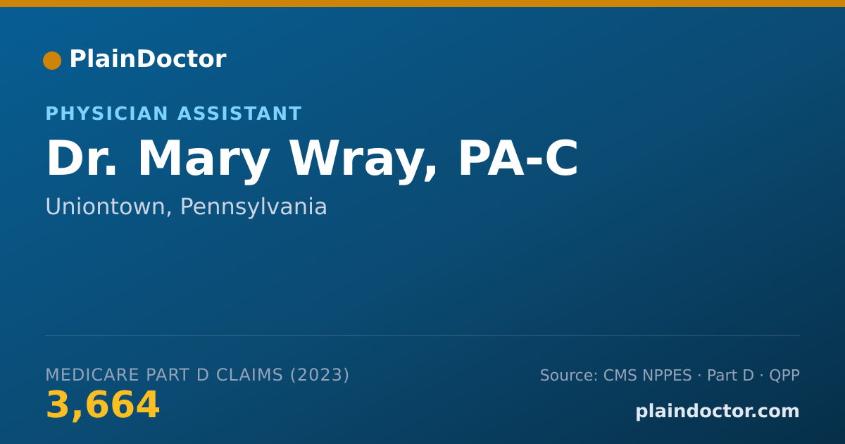 Shareable card for Mary Wray, PA-C - Physician Assistant, Uniontown, PA