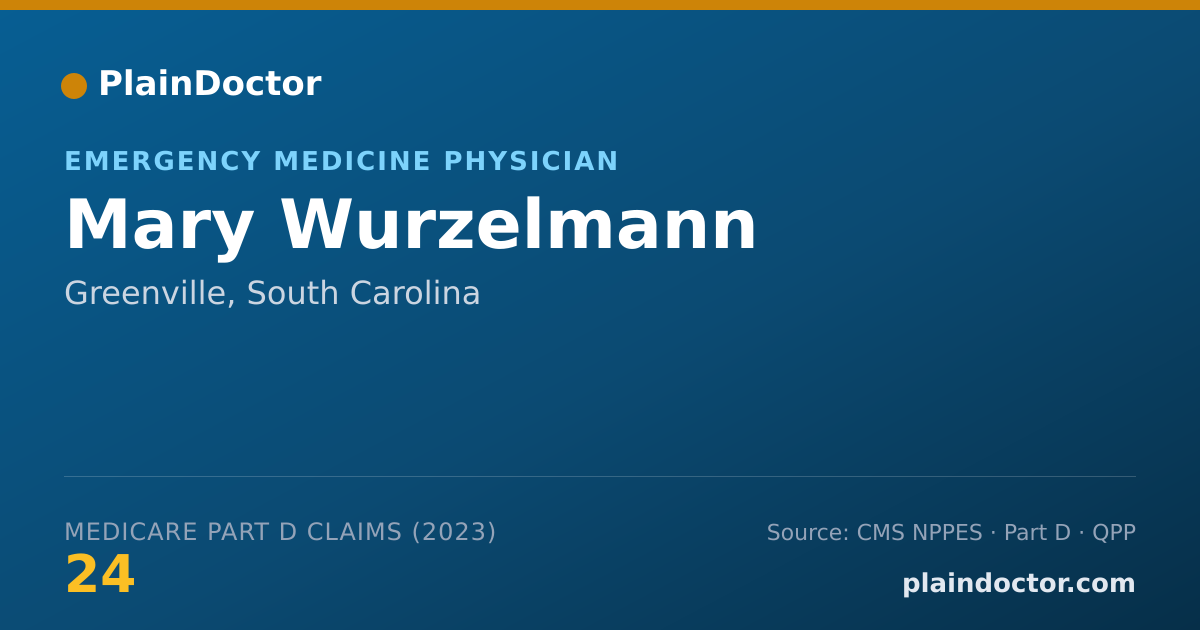 Shareable card for Mary Wurzelmann - Emergency Medicine Physician, Greenville, SC