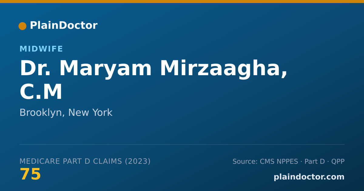 Shareable card for Maryam Mirzaagha, C.M - Midwife, Brooklyn, NY