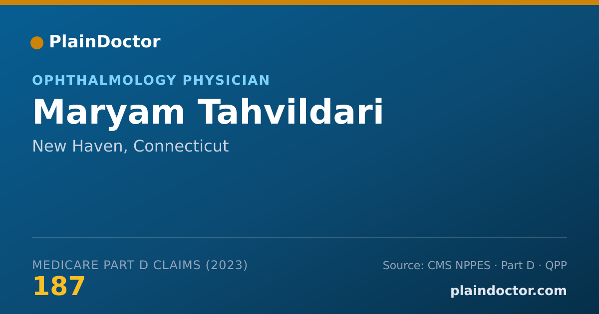 Shareable card for Maryam Tahvildari - Ophthalmology Physician, New Haven, CT