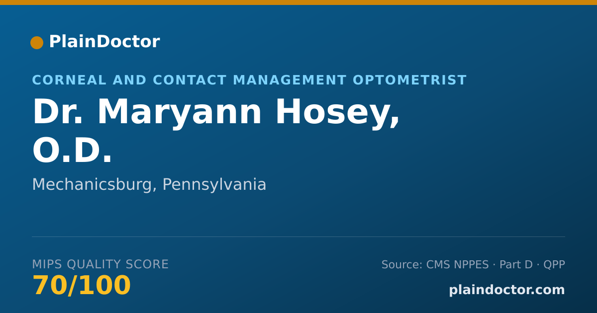 Shareable card for Maryann Hosey, O.D. - Corneal and Contact Management Optometrist, Mechanicsburg, PA