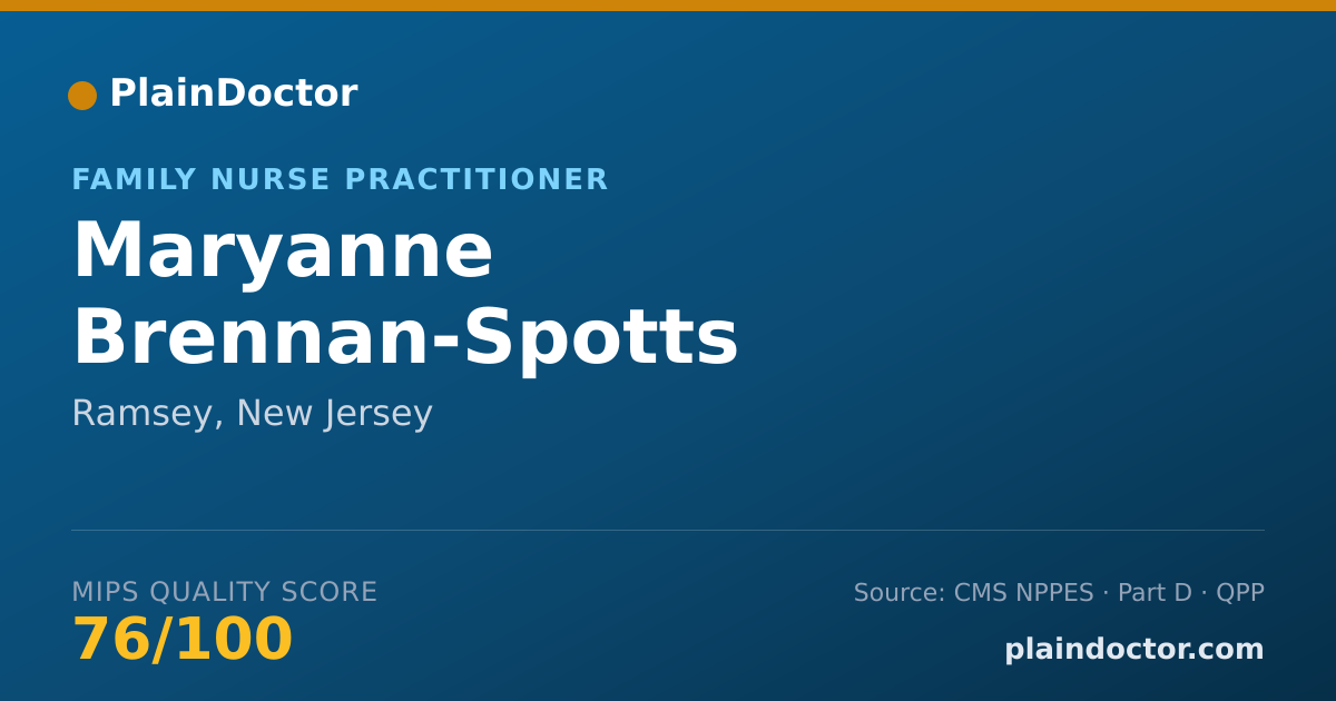 Shareable card for Maryanne Brennan-Spotts - Family Nurse Practitioner, Ramsey, NJ