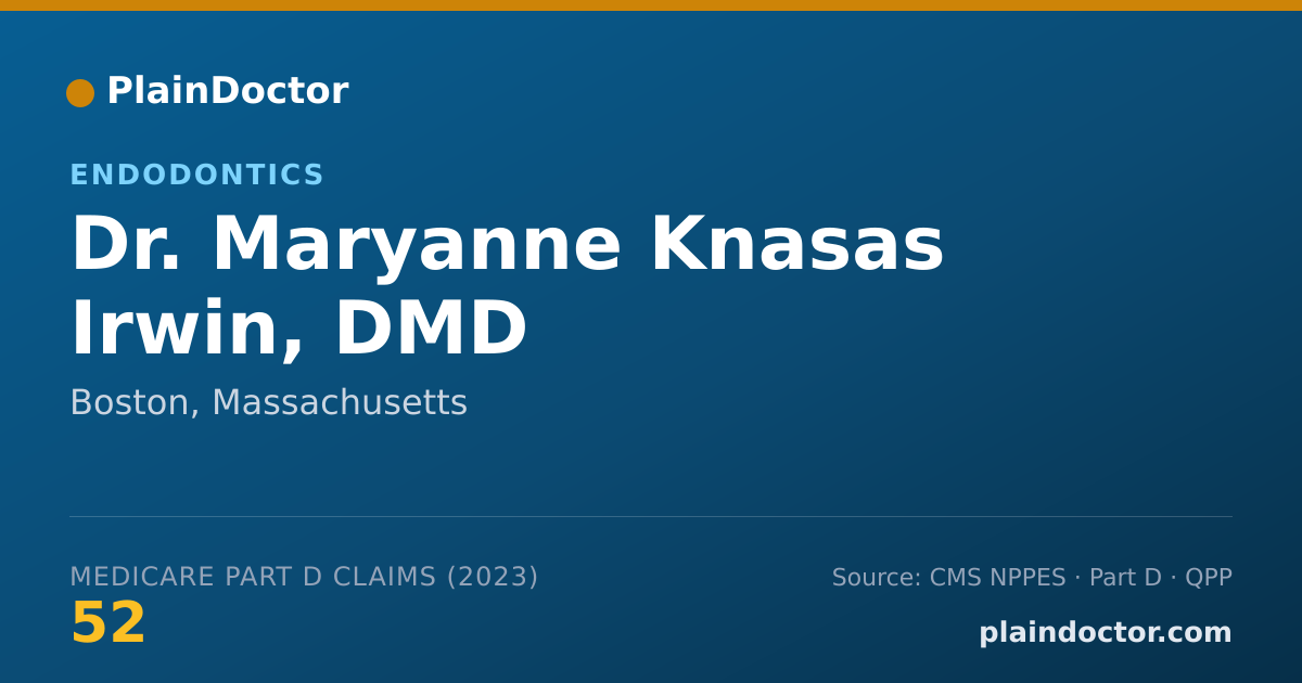 Shareable card for Maryanne Knasas Irwin, DMD - Endodontics, Boston, MA
