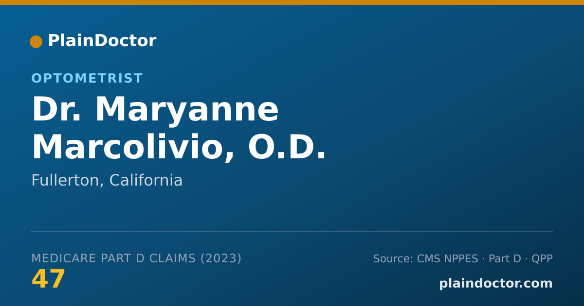 Shareable card for Maryanne Marcolivio, O.D. - Optometrist, Fullerton, CA