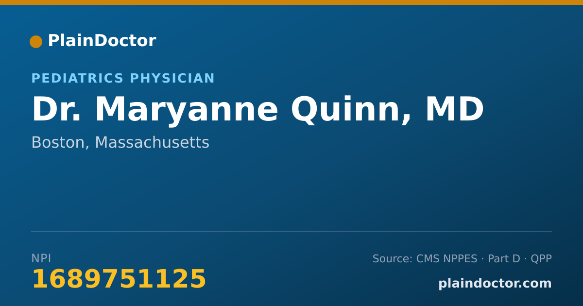 Shareable card for Maryanne Quinn, MD - Pediatrics Physician, Boston, MA