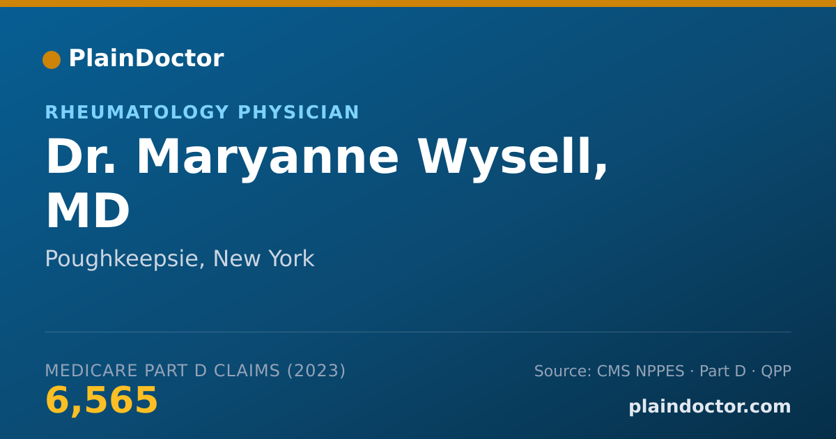 Shareable card for Maryanne Wysell, MD - Rheumatology Physician, Poughkeepsie, NY