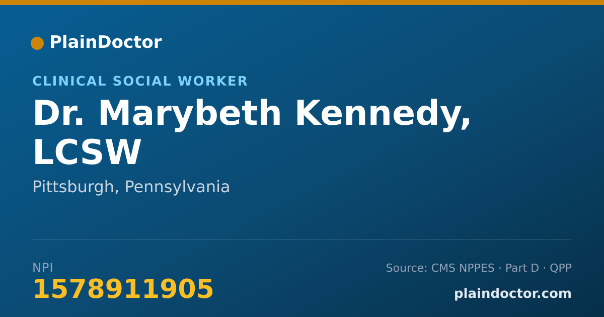 Shareable card for Marybeth Kennedy, LCSW - Clinical Social Worker, Pittsburgh, PA