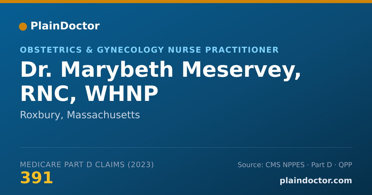 Shareable card for Marybeth Meservey, RNC, WHNP - Obstetrics & Gynecology Nurse Practitioner, Roxbury, MA