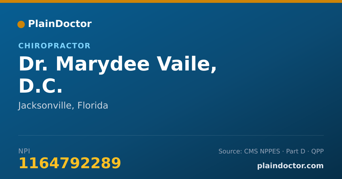 Shareable card for Marydee Vaile, D.C. - Chiropractor, Jacksonville, FL