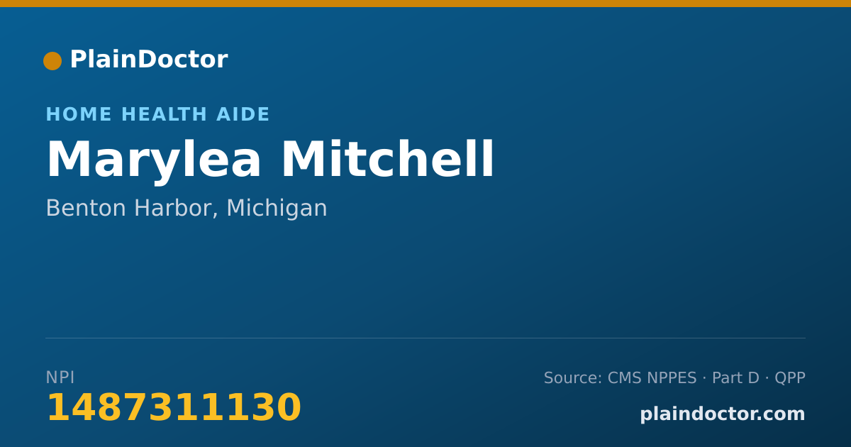 Shareable card for Marylea Mitchell - Home Health Aide, Benton Harbor, MI