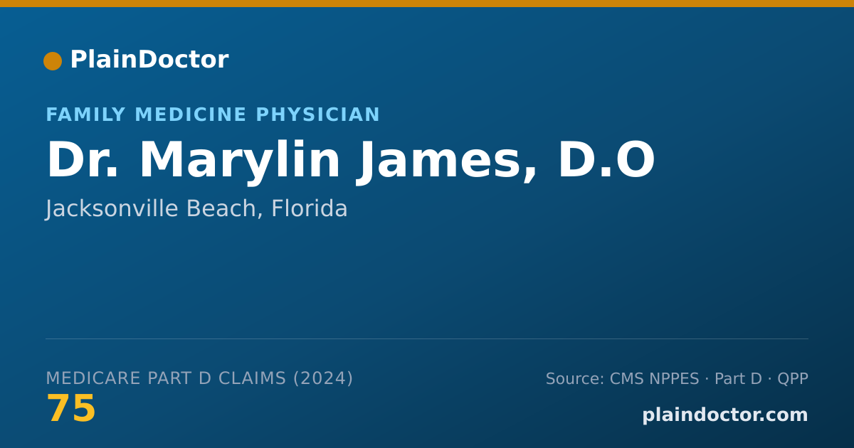 Shareable card for Marylin James, D.O - Family Medicine Physician, Jacksonville Beach, FL