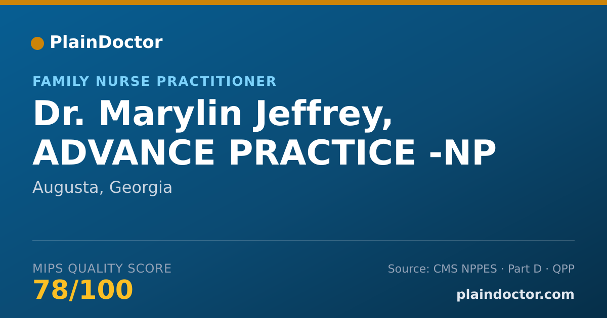 Shareable card for Marylin Jeffrey, ADVANCE PRACTICE -NP - Family Nurse Practitioner, Augusta, GA