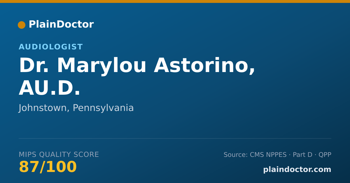 Shareable card for Marylou Astorino, AU.D. - Audiologist, Johnstown, PA