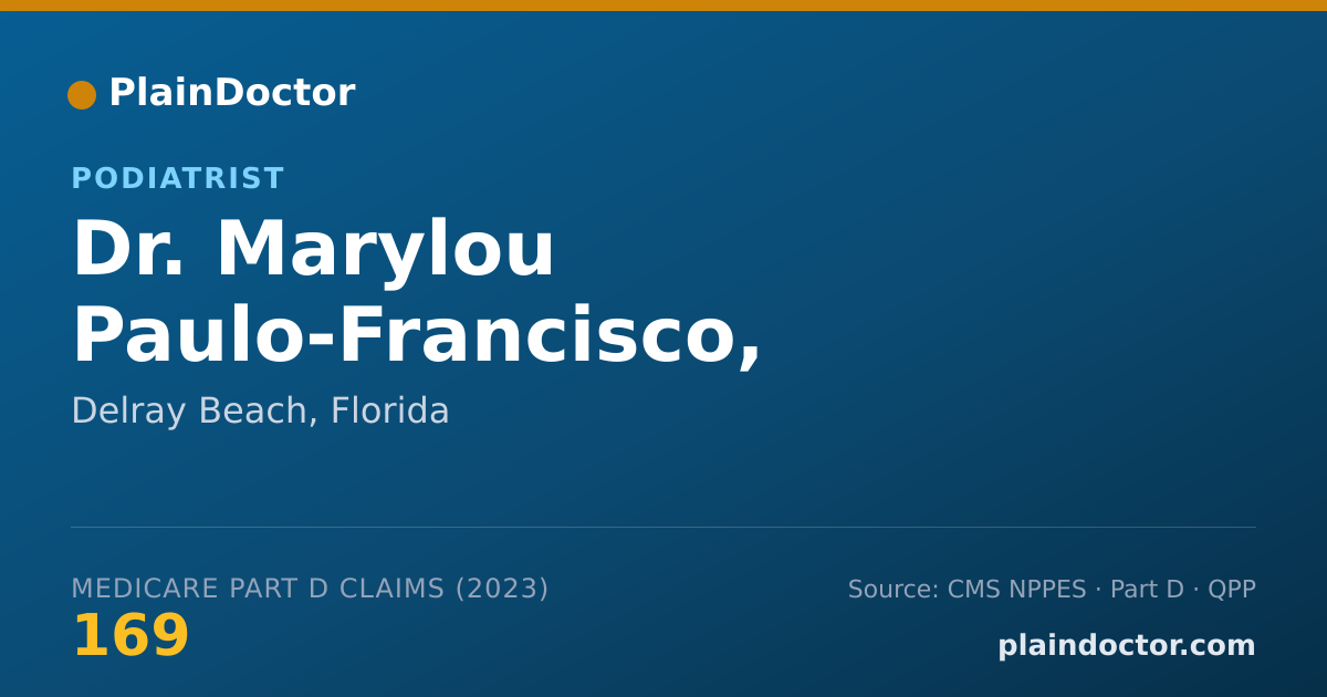 Shareable card for Marylou Paulo-Francisco, D.P.M. - Podiatrist, Delray Beach, FL