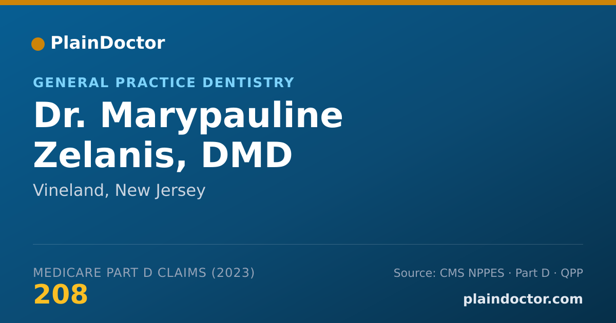 Shareable card for Marypauline Zelanis, DMD - General Practice Dentistry, Vineland, NJ
