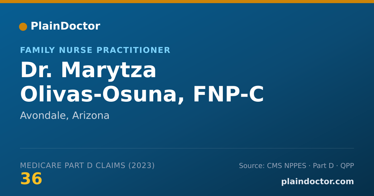 Shareable card for Marytza Olivas-Osuna, FNP-C - Family Nurse Practitioner, Avondale, AZ