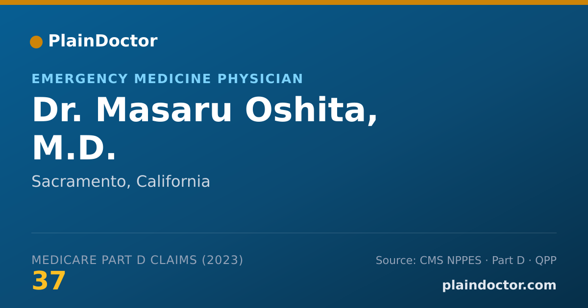 Shareable card for Masaru Oshita, M.D. - Emergency Medicine Physician, Sacramento, CA