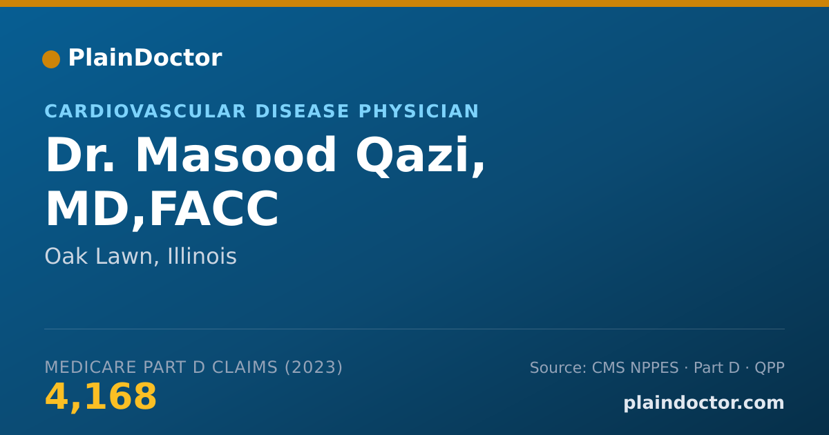 Shareable card for Masood Qazi, MD,FACC - Cardiovascular Disease Physician, Oak Lawn, IL