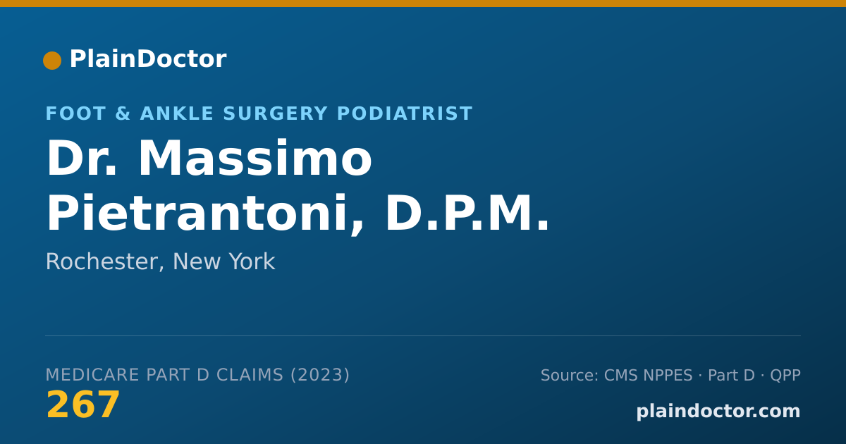 Shareable card for Massimo Pietrantoni, D.P.M. - Foot & Ankle Surgery Podiatrist, Rochester, NY