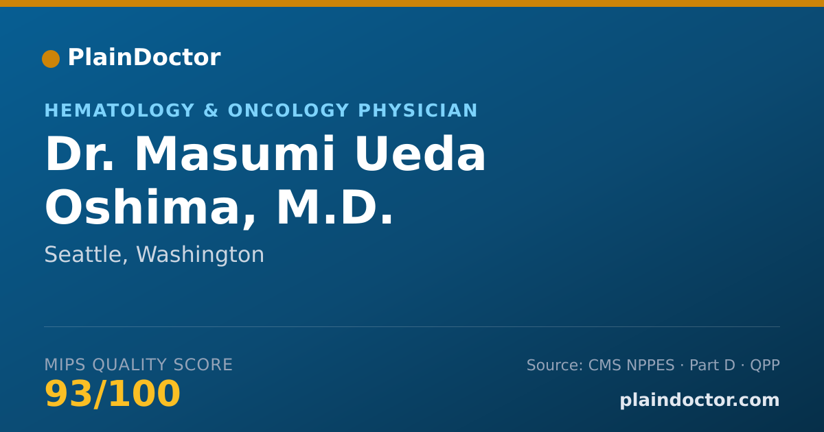 Shareable card for Masumi Ueda Oshima, M.D. - Hematology & Oncology Physician, Seattle, WA