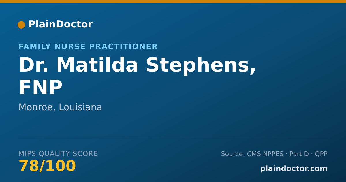 Shareable card for Matilda Stephens, FNP - Family Nurse Practitioner, Monroe, LA