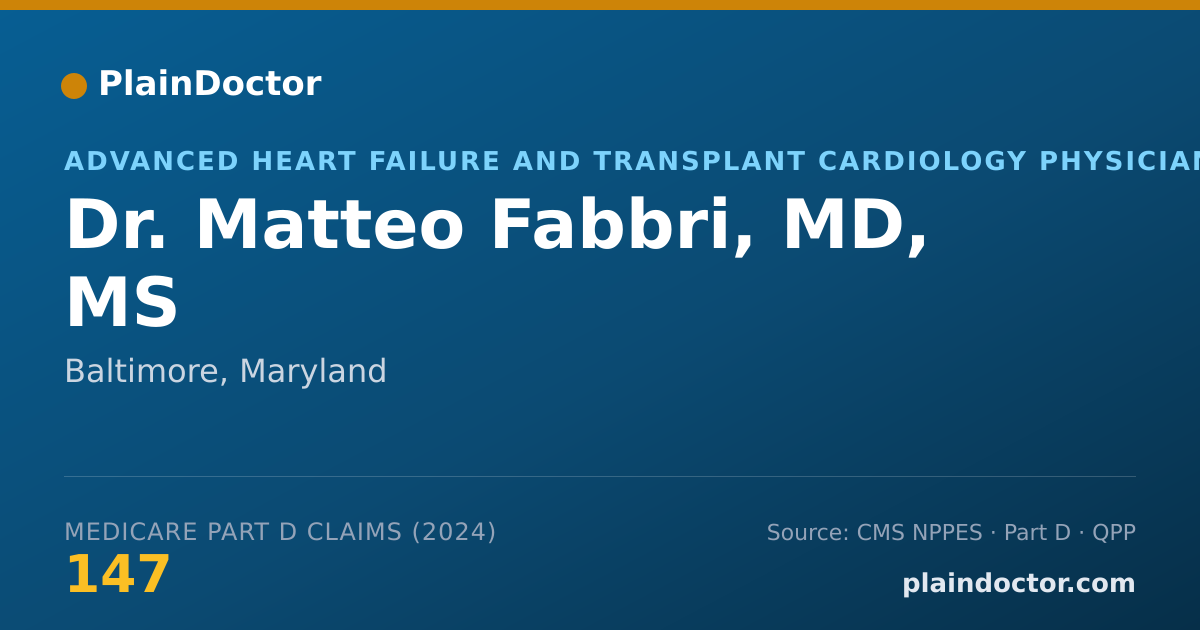 Shareable card for Matteo Fabbri, MD, MS - Advanced Heart Failure and Transplant Cardiology Physician, Baltimore, MD