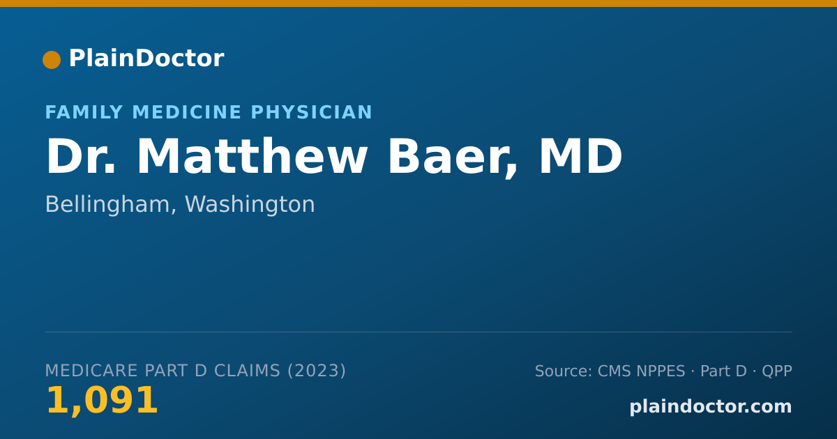 Shareable card for Matthew Baer, MD - Family Medicine Physician, Bellingham, WA