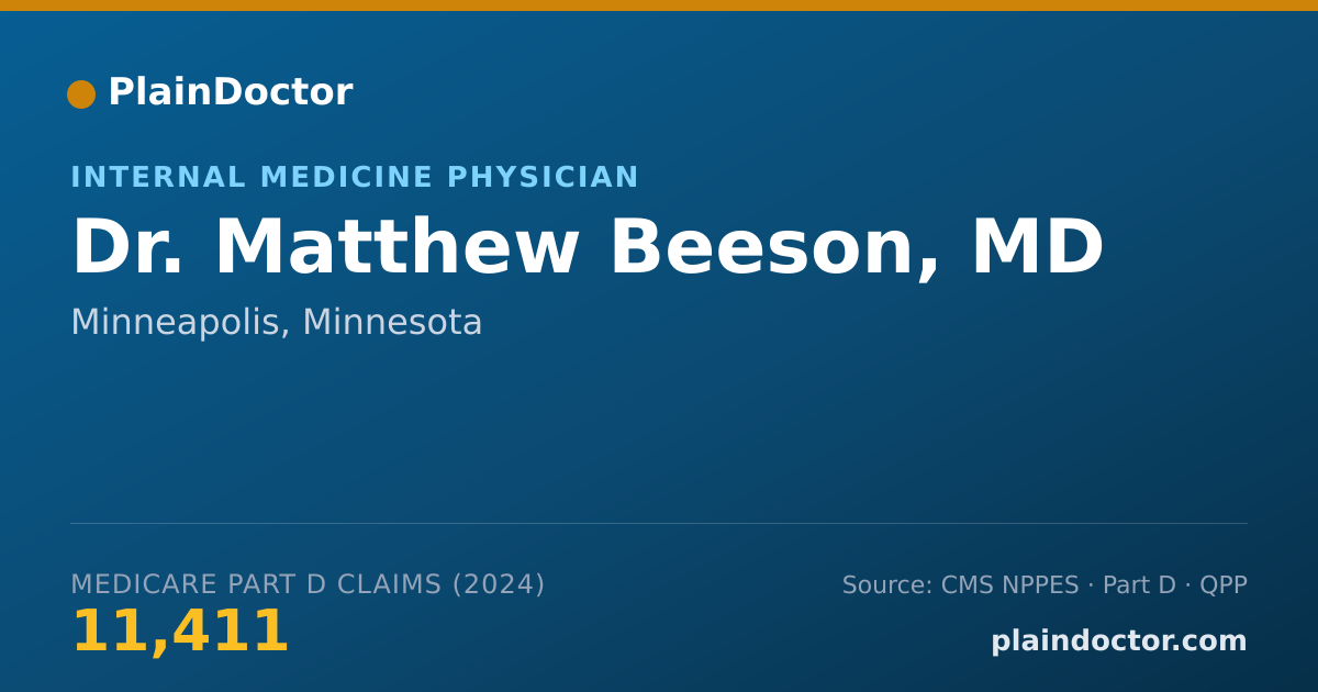 Shareable card for Matthew Beeson, MD - Family Medicine Physician, Minneapolis, MN