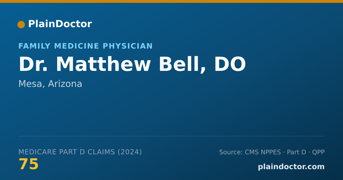 Shareable card for Matthew Bell, DO - Family Medicine Physician, Mesa, AZ