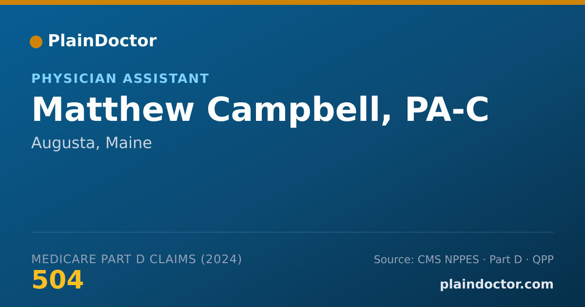 Shareable card for Matthew Campbell, PA-C - Physician Assistant, Augusta, ME
