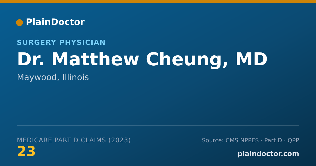 Shareable card for Matthew Cheung, MD - Surgery Physician, Maywood, IL
