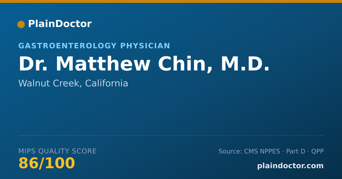 Shareable card for Matthew Chin, M.D. - Gastroenterology Physician, Walnut Creek, CA