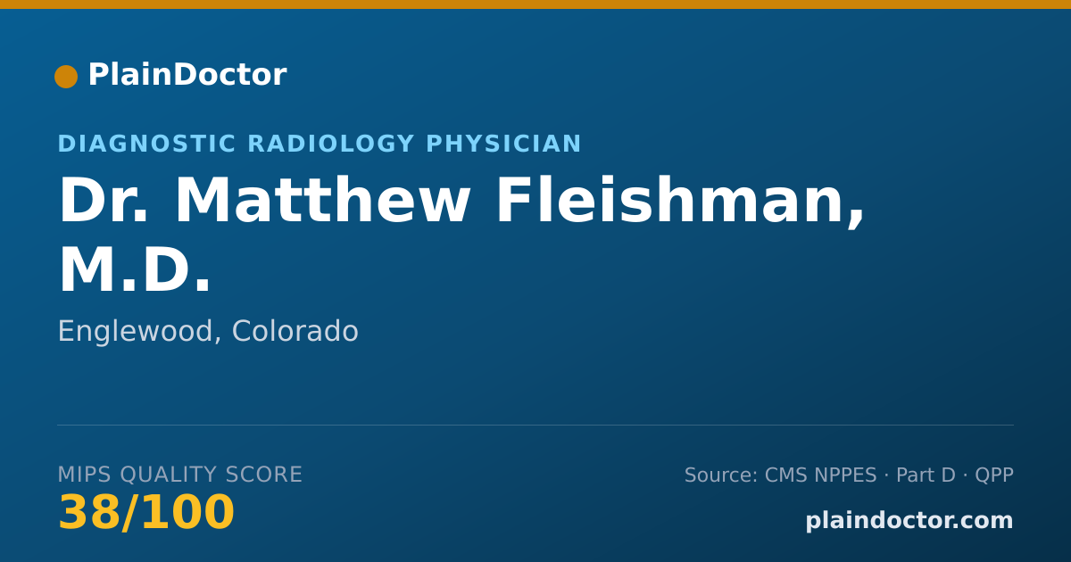 Shareable card for Matthew Fleishman, M.D. - Diagnostic Radiology Physician, Englewood, CO
