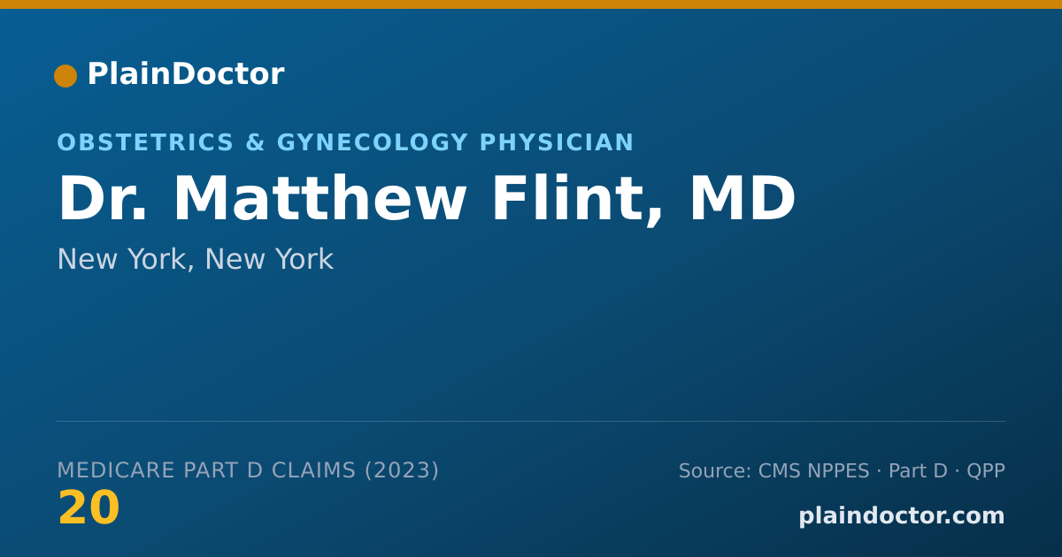Shareable card for Matthew Flint, MD - Obstetrics & Gynecology Physician, New York, NY
